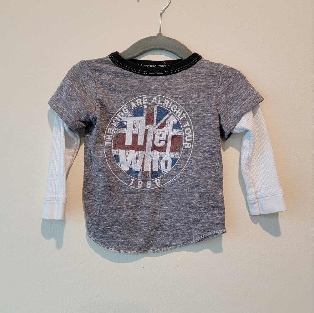 Rowdy Sprout long sleeve band tee set Size 6-12 months 6 Months